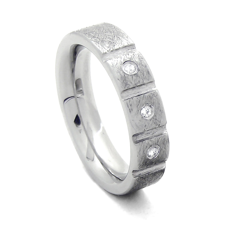 Anillo acero circonita Fiona - Imagen 2
